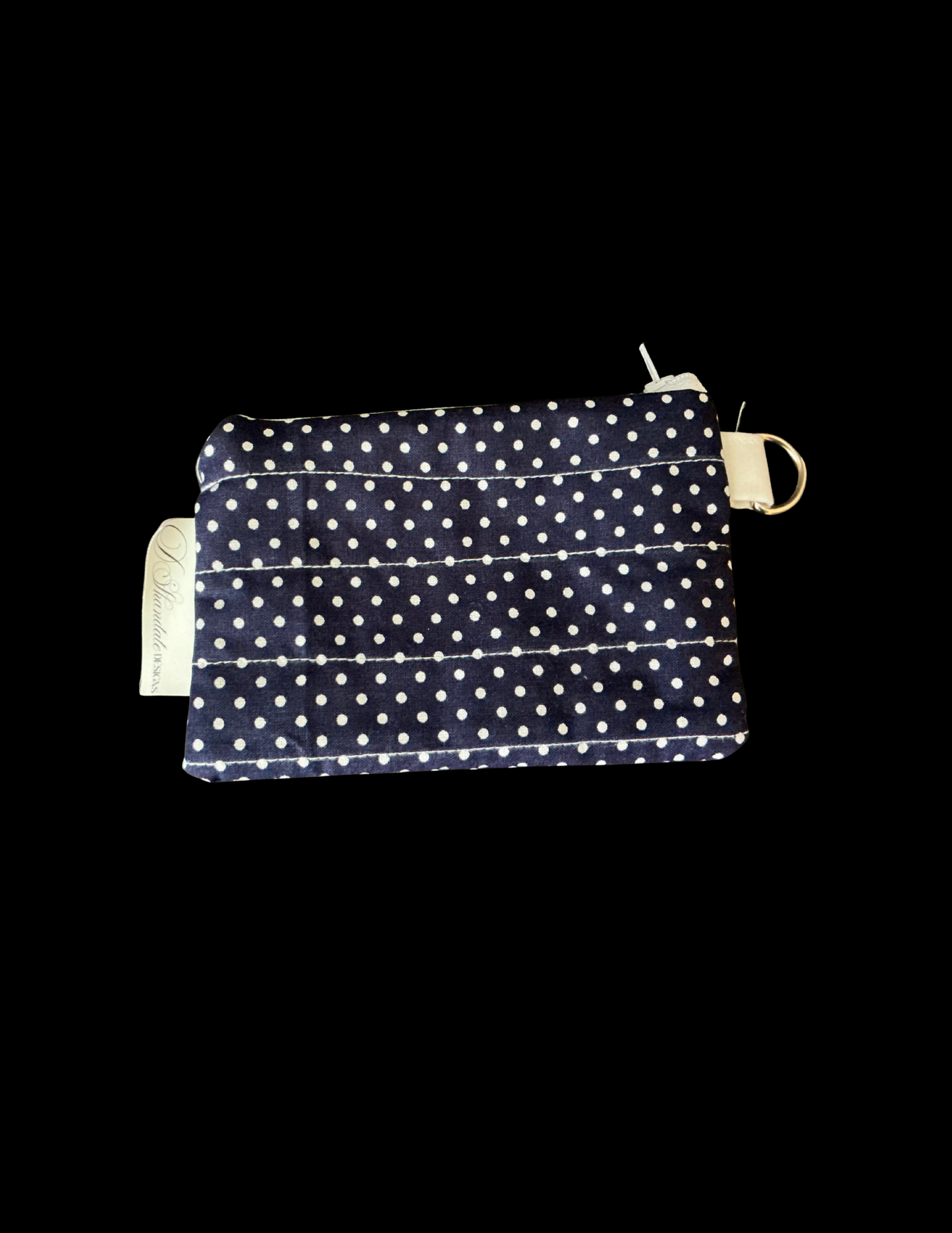 Noire Quilted Keychain Wallet