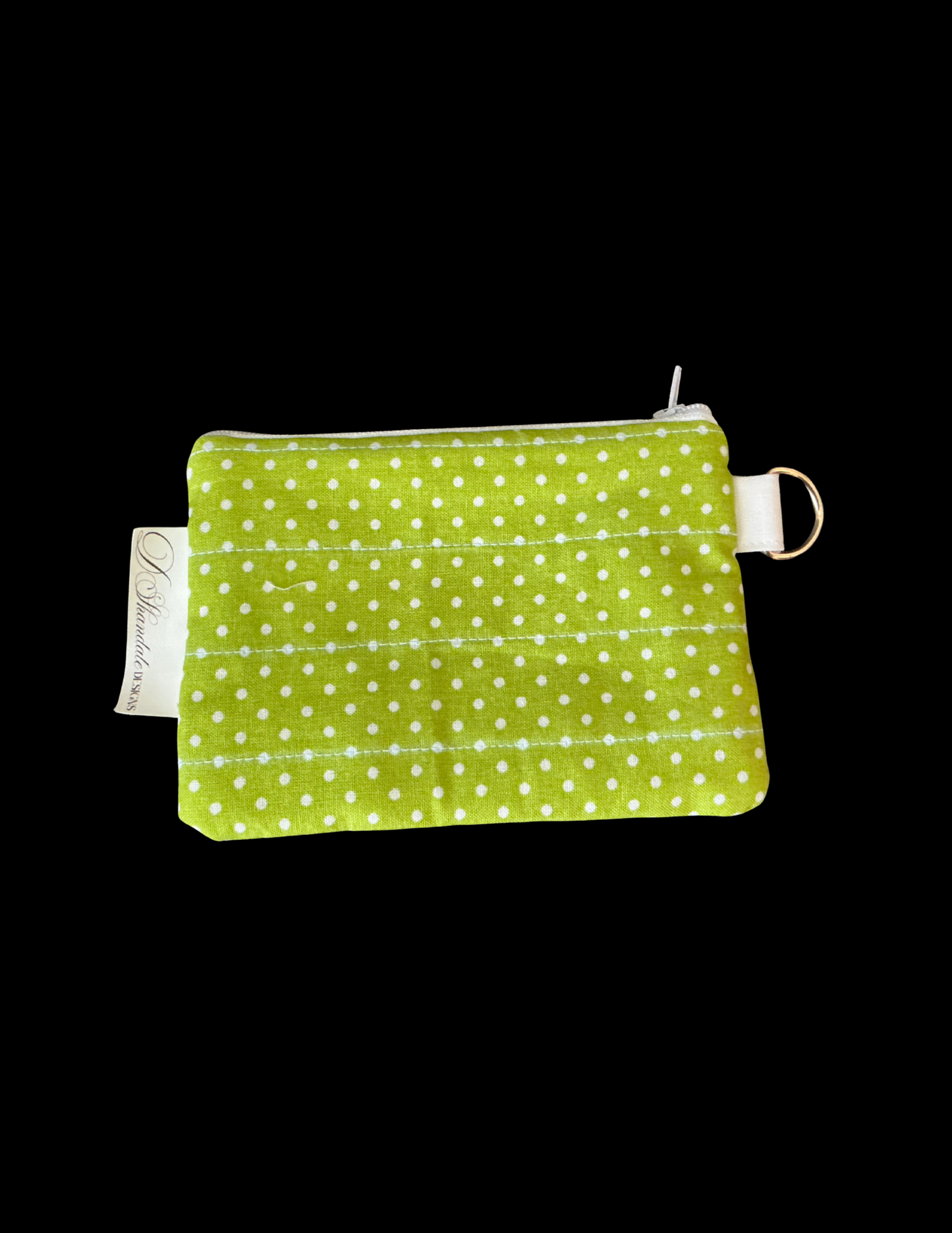 Sage Quilted Keychain Wallet