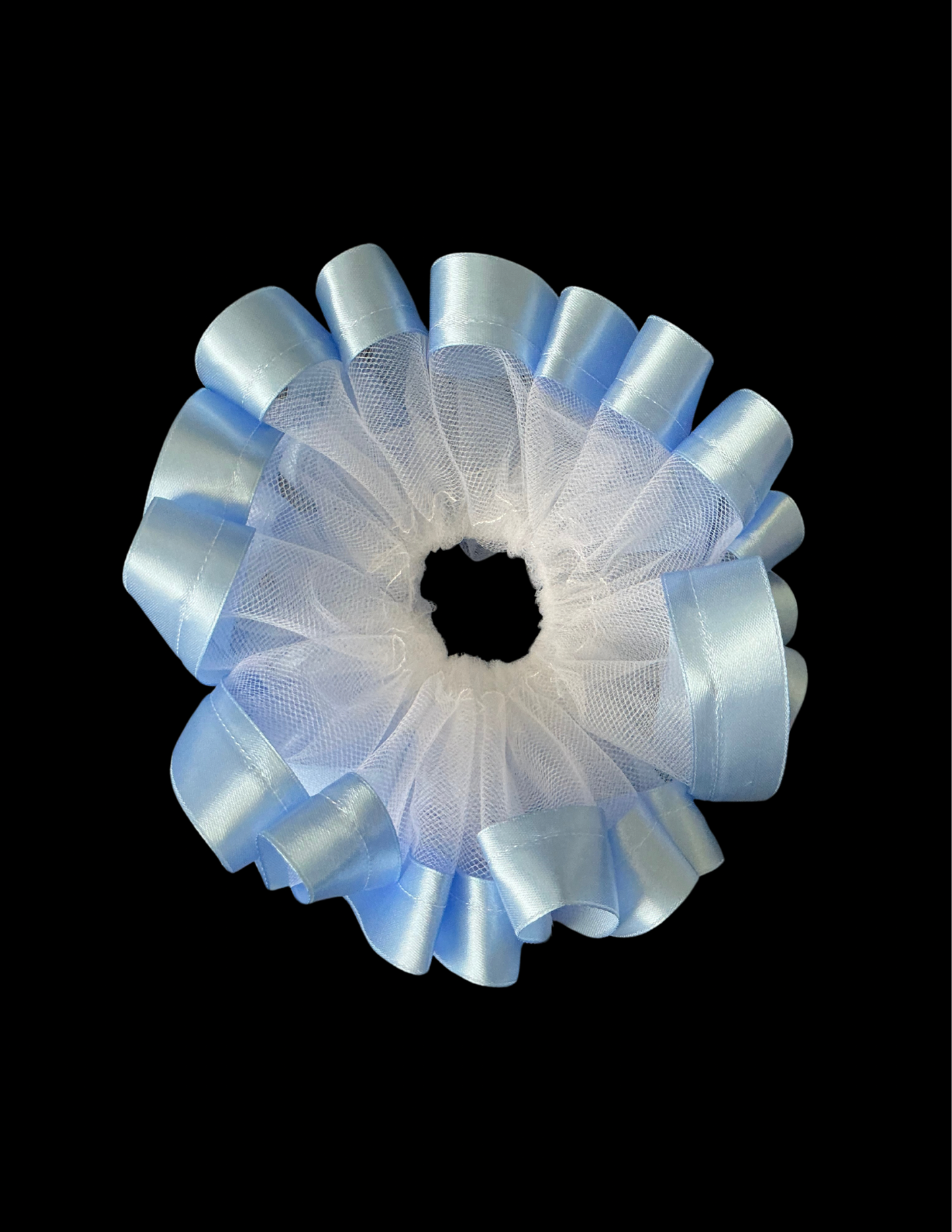 Casey-Baby Blue and White Sockless Tutu Anklets