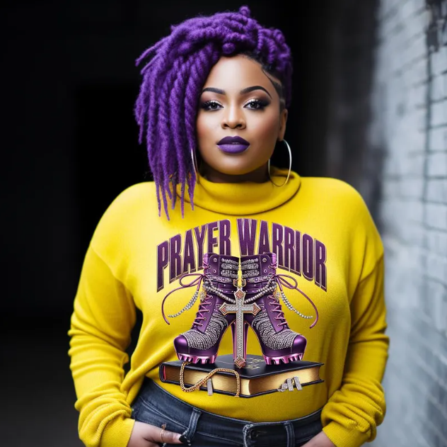 Prayer Warrior In Heels Shirt White Only