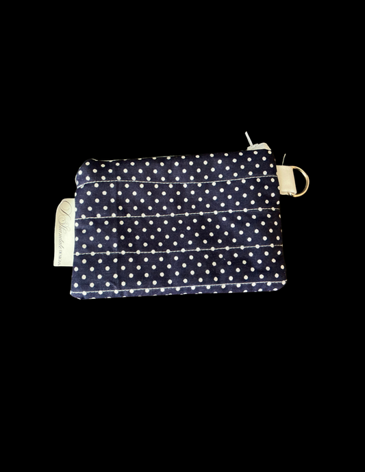 Noire Quilted Keychain Wallet