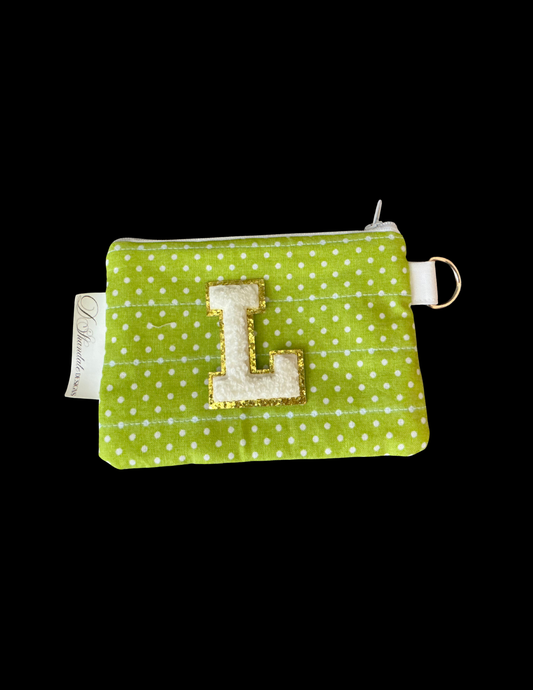 Sage Quilted Keychain Wallet