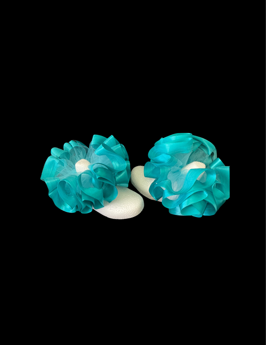 Casey-Turquoise Sockless Tutu Anklets