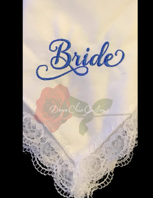 Embroidered Wedding Handkerchief